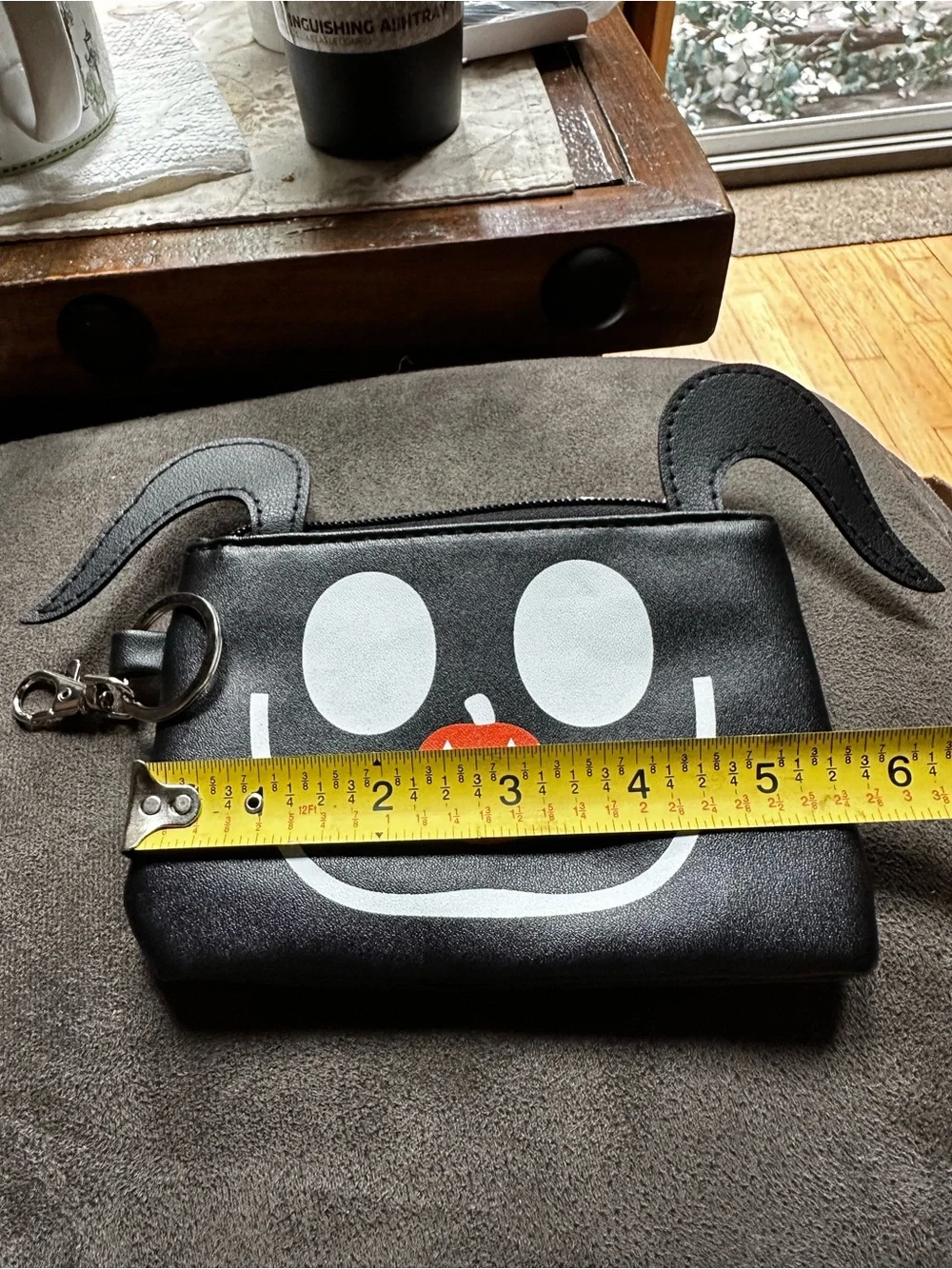 Night before Christmas Novelty Black Coin Purse Keychain with Zero’s
